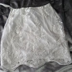 Sexy lace mini skirt